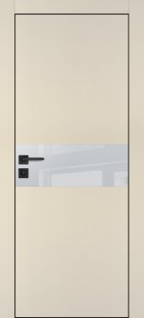 Межкомнатная дверь PROFILO PORTE ПХ- 3 черная кромка с 4-х ст. Бежевый матовый фото