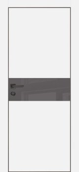 Межкомнатная дверь PROFILO PORTE ПХ- 3 черная кромка с 4-х ст. Белый матовый фото