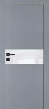 Межкомнатная дверь PROFILO PORTE ПХ- 3 черная кромка с 4-х ст. Серый матовый фото