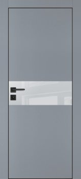 Межкомнатная дверь PROFILO PORTE ПХ- 3 черная кромка с 4-х ст. Серый матовый фото