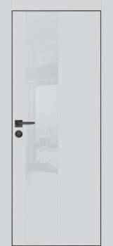 Межкомнатная дверь PROFILO PORTE ПХ- 6 черная кромка с 4-х ст. Агат матовый фото