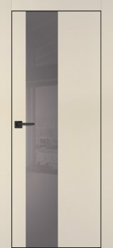 Межкомнатная дверь PROFILO PORTE ПХ- 6 черная кромка с 4-х ст. Бежевый матовый фото
