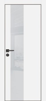 Межкомнатная дверь PROFILO PORTE ПХ- 6 черная кромка с 4-х ст. Белый матовый фото