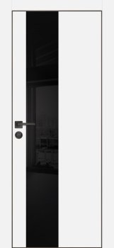 Межкомнатная дверь PROFILO PORTE ПХ- 6 черная кромка с 4-х ст. Белый матовый фото