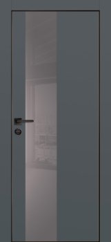 Межкомнатная дверь PROFILO PORTE ПХ- 6 черная кромка с 4-х ст. Графит матовый фото