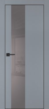 Межкомнатная дверь PROFILO PORTE ПХ- 6 черная кромка с 4-х ст. Серый матовый фото