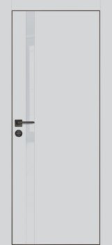 Межкомнатная дверь PROFILO PORTE ПХ- 8  черная кромка с 4-х ст. Агат матовый фото