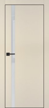 Межкомнатная дверь PROFILO PORTE ПХ- 8  черная кромка с 4-х ст. Бежевый матовый фото