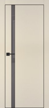 Межкомнатная дверь PROFILO PORTE ПХ- 8  черная кромка с 4-х ст. Бежевый матовый фото
