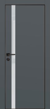 Межкомнатная дверь PROFILO PORTE ПХ- 8  черная кромка с 4-х ст. Графит матовый фото