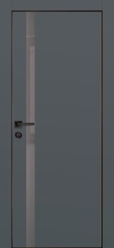 Межкомнатная дверь PROFILO PORTE ПХ- 8  черная кромка с 4-х ст. Графит матовый фото