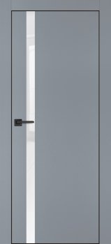 Межкомнатная дверь PROFILO PORTE ПХ- 8  черная кромка с 4-х ст. Серый матовый фото