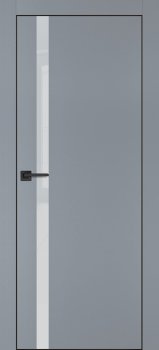 Межкомнатная дверь PROFILO PORTE ПХ- 8  черная кромка с 4-х ст. Серый матовый фото