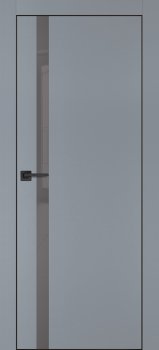 Межкомнатная дверь PROFILO PORTE ПХ- 8  черная кромка с 4-х ст. Серый матовый фото