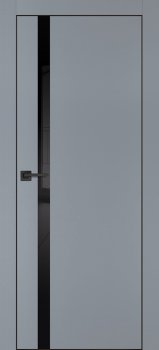 Межкомнатная дверь PROFILO PORTE ПХ- 8  черная кромка с 4-х ст. Серый матовый фото