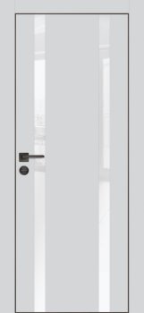 Межкомнатная дверь PROFILO PORTE ПХ- 9  черная кромка с 4-х ст. Агат матовый фото