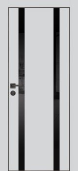 Межкомнатная дверь PROFILO PORTE ПХ- 9  черная кромка с 4-х ст. Агат матовый фото