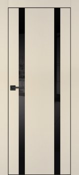 Межкомнатная дверь PROFILO PORTE ПХ- 9  черная кромка с 4-х ст. Бежевый матовый фото