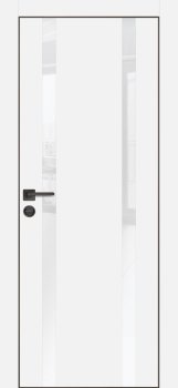 Межкомнатная дверь PROFILO PORTE ПХ- 9  черная кромка с 4-х ст. Белый матовый фото
