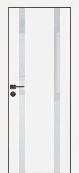 Межкомнатная дверь PROFILO PORTE ПХ- 9  черная кромка с 4-х ст. Белый матовый фото