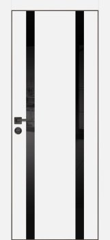 Межкомнатная дверь PROFILO PORTE ПХ- 9  черная кромка с 4-х ст. Белый матовый фото
