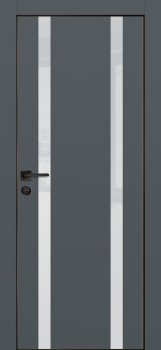 Межкомнатная дверь PROFILO PORTE ПХ- 9  черная кромка с 4-х ст. Графит матовый фото