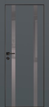 Межкомнатная дверь PROFILO PORTE ПХ- 9  черная кромка с 4-х ст. Графит матовый фото