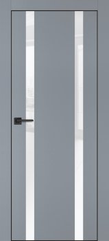 Межкомнатная дверь PROFILO PORTE ПХ- 9  черная кромка с 4-х ст. Серый матовый фото