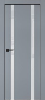 Межкомнатная дверь PROFILO PORTE ПХ- 9  черная кромка с 4-х ст. Серый матовый фото