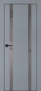Межкомнатная дверь PROFILO PORTE ПХ- 9  черная кромка с 4-х ст. Серый матовый фото