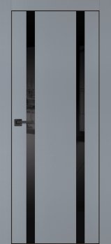 Межкомнатная дверь PROFILO PORTE ПХ- 9  черная кромка с 4-х ст. Серый матовый фото