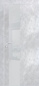 Межкомнатная дверь PROFILO PORTE ПХ- 6  AL кромка с 4-х ст. Серый бетон фото