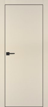 Межкомнатная дверь PROFILO PORTE ПХ- 1 черная кромка с 4-х ст. Бежевый матовый фото