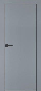 Межкомнатная дверь PROFILO PORTE ПХ- 1 черная кромка с 4-х ст. Серый матовый фото