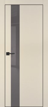 Межкомнатная дверь PROFILO PORTE ПХ-10 черная кромка с 4-х ст. Бежевый матовый фото