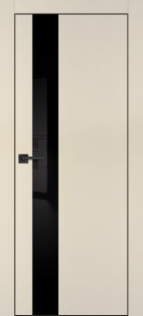 Межкомнатная дверь PROFILO PORTE ПХ-10 черная кромка с 4-х ст. Бежевый матовый фото