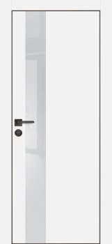 Межкомнатная дверь PROFILO PORTE ПХ-10 черная кромка с 4-х ст. Белый матовый фото