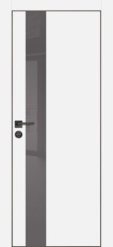 Межкомнатная дверь PROFILO PORTE ПХ-10 черная кромка с 4-х ст. Белый матовый фото