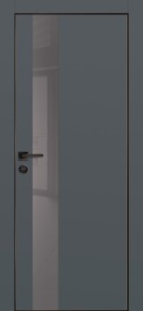 Межкомнатная дверь PROFILO PORTE ПХ-10 черная кромка с 4-х ст. Графит матовый фото