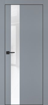 Межкомнатная дверь PROFILO PORTE ПХ-10 черная кромка с 4-х ст. Серый матовый фото