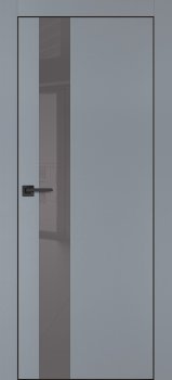 Межкомнатная дверь PROFILO PORTE ПХ-10 черная кромка с 4-х ст. Серый матовый фото