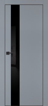 Межкомнатная дверь PROFILO PORTE ПХ-10 черная кромка с 4-х ст. Серый матовый фото