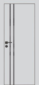 Межкомнатная дверь PROFILO PORTE ПХ-11  черная кромка с 4-х ст. Агат матовый фото