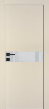 Межкомнатная дверь PROFILO PORTE ПХ-11  черная кромка с 4-х ст. Бежевый матовый фото