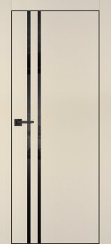 Межкомнатная дверь PROFILO PORTE ПХ-11  черная кромка с 4-х ст. Бежевый матовый фото