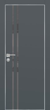 Межкомнатная дверь PROFILO PORTE ПХ-11  AL кромка с 4-х ст. Графит матовый фото