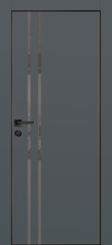 Межкомнатная дверь PROFILO PORTE ПХ-11  черная кромка с 4-х ст. Графит матовый фото