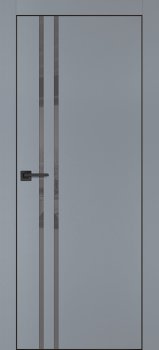 Межкомнатная дверь PROFILO PORTE ПХ-11  черная кромка с 4-х ст. Серый матовый фото