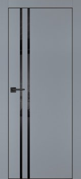 Межкомнатная дверь PROFILO PORTE ПХ-11  черная кромка с 4-х ст. Серый матовый фото