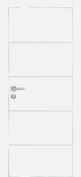 Межкомнатная дверь PROFILO PORTE ПХ-12  AL кромка с 4-х ст. Белый матовый фото